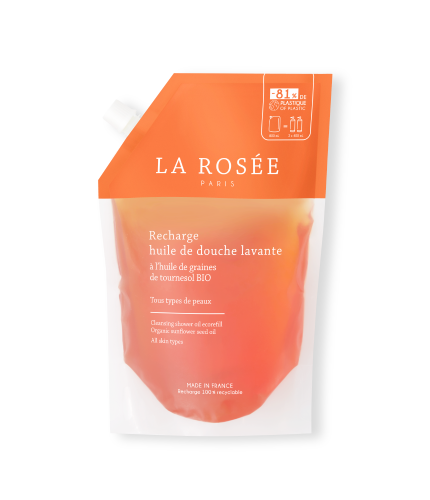La Rosee Cleansing shower oil ecorefill Organic sunflower seed oil